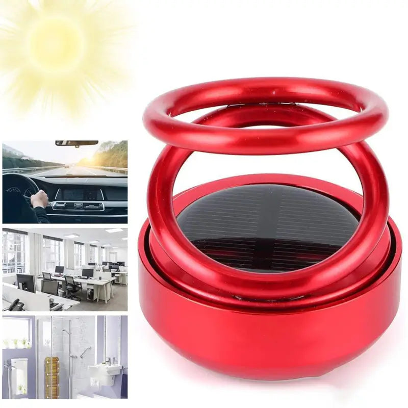 Solar Car Aroma Diffuser - 360 Rotating Air Freshener for Car, Home & Office - Solar Powered, Eco-Friendly Fragrance Diffuser