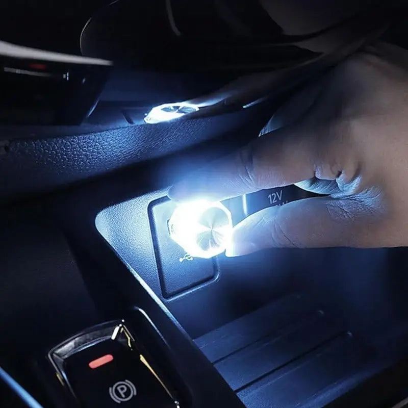 Mix Color Diamond Shape Car Mini USB LED Environmental Lights for Car and Home Decoration Led Light, Mini USB LED Night Lights Car Interior Atmosphere Lamp Car light(white-Color)