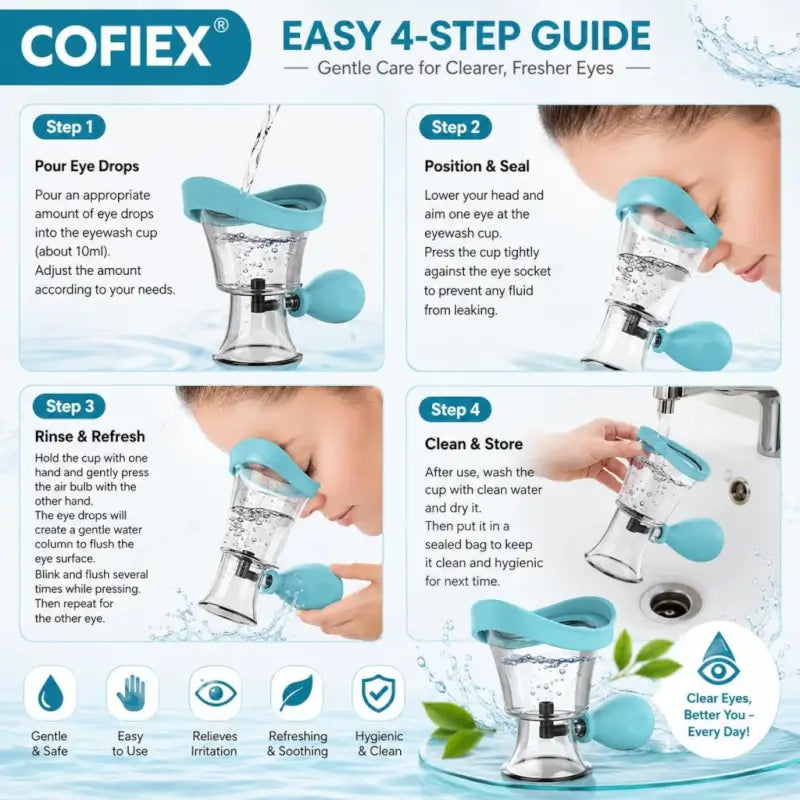 Eye Wash Cup – Reusable Personal Eye Rinse Cup with Soft Grip Handle for Home & Personal Care ( default, OS )