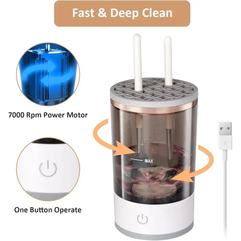 Automatic Electric Makeup Brush Cleaner – Hand-Free