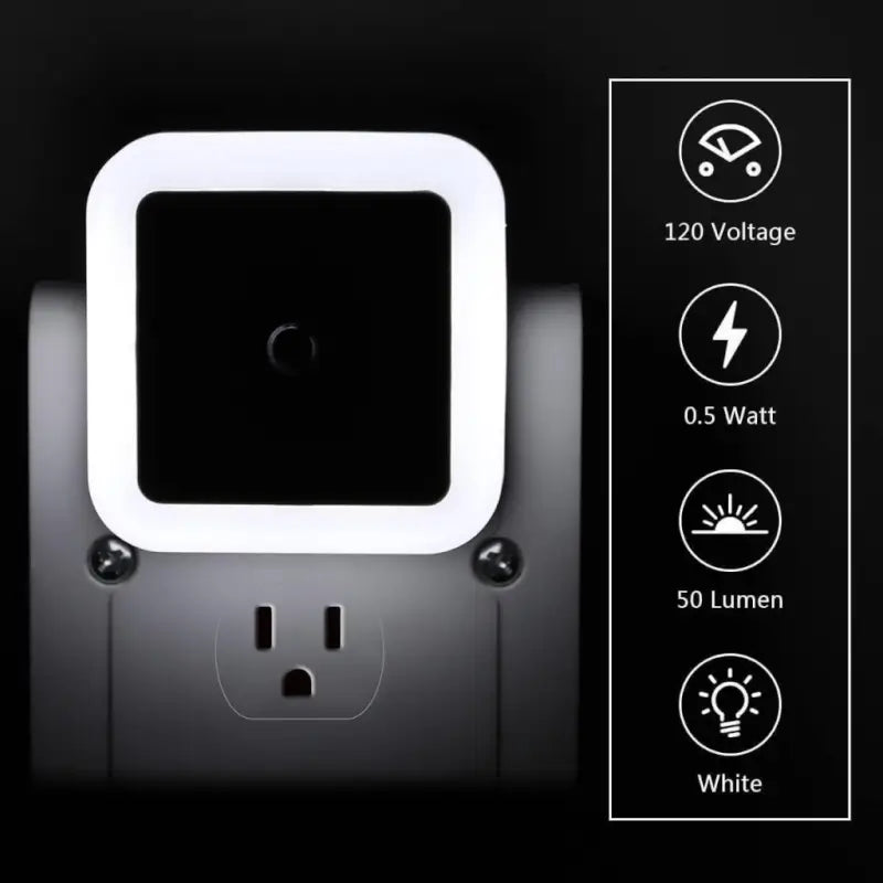 Smart LED Night Lamp Sensor Light Automatic On Off Plug in Night Light for Bedroom Hallway Stairs Kitchen Bathroom (Multicolor)