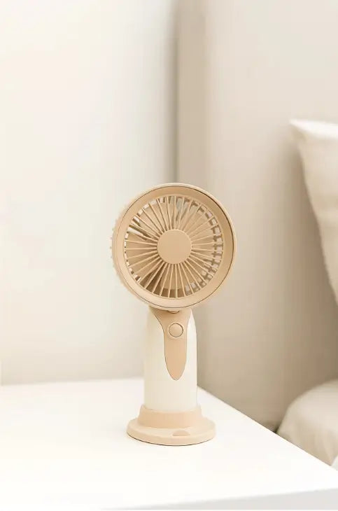 Portable USB Rechargeable Mini Hand Fan with 3 Speed Modes Compact Handheld Cooling Fan for Travel and Indoor Use