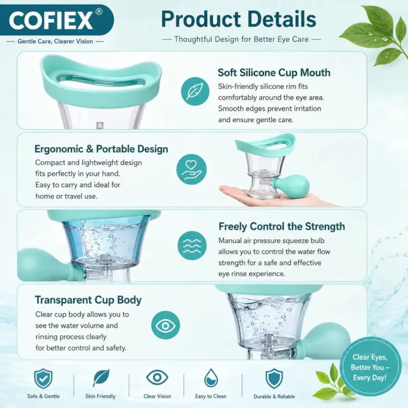 Eye Wash Cup – Reusable Personal Eye Rinse Cup with Soft Grip Handle for Home & Personal Care ( default, OS )