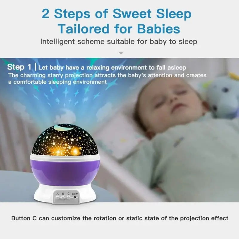 Star Master Moon & Galaxy Projector Night Lamp with Rotating LED Lights