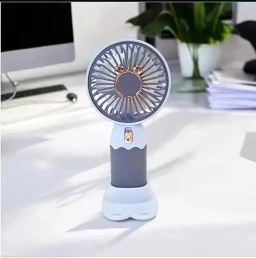 Portable USB Rechargeable Mini Handheld Fan with 5 Blades (Purple)