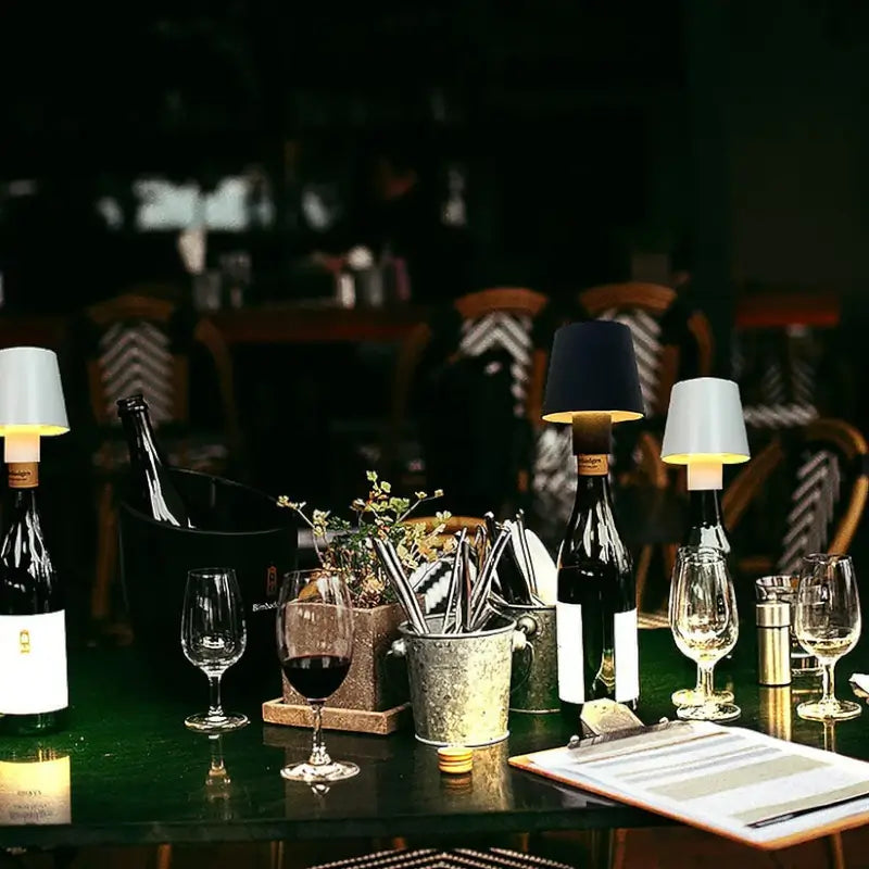 LED Dimmable Bottle Lamp – Wireless USB Table Lamp