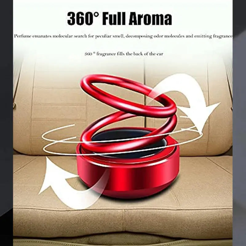 Solar Car Aroma Diffuser - 360 Rotating Air Freshener for Car, Home & Office - Solar Powered, Eco-Friendly Fragrance Diffuser
