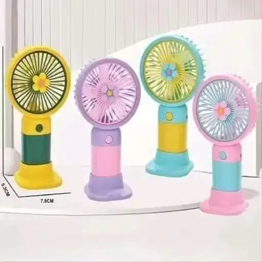 Mini Portable USB Rechargeable Handheld Fan with 3 Speed Modes 1000mAh Battery for Travel and Personal Cooling