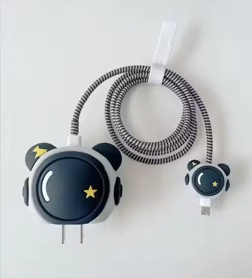 iPhone Charger Adapter & Cable Protector Cover – Cute 3D Design