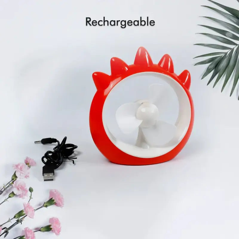 Mini USB Rechargeable Desktop Fan – Portable Quiet Cooling Fan for Home, Office, Study Table & Travel