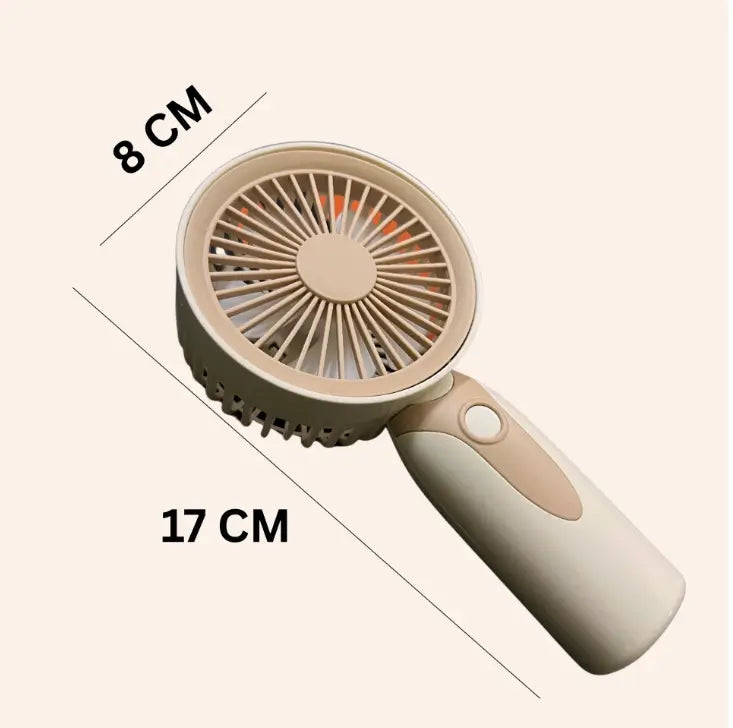 Portable USB Rechargeable Mini Hand Fan with 3 Speed Modes Compact Handheld Cooling Fan for Travel and Indoor Use