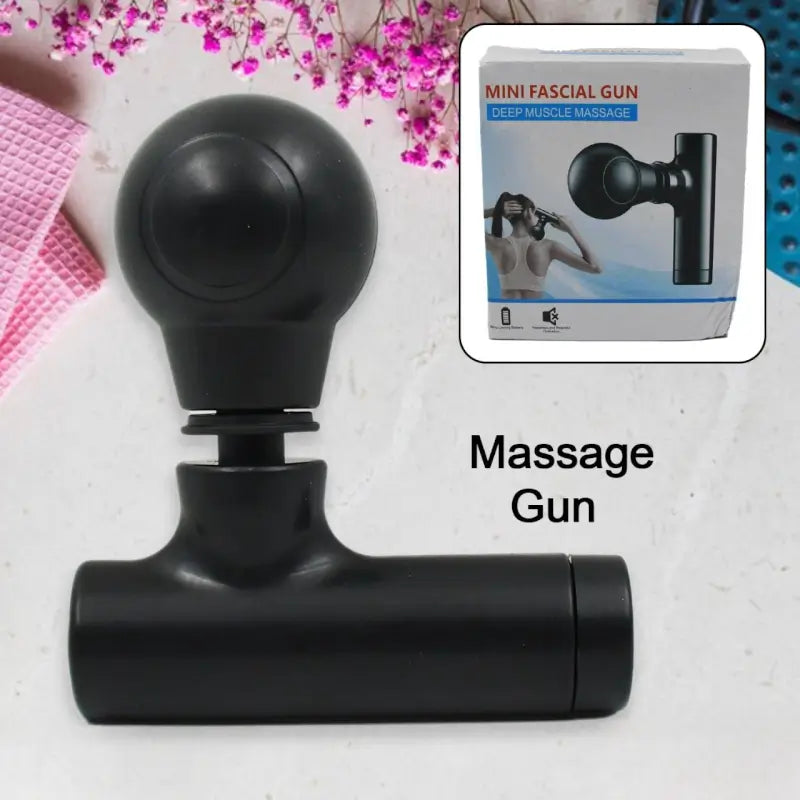 Black Mini Pocket Size Massager, Full Body Massager, Cordless One Button Operation for Body Pain & Relaxation