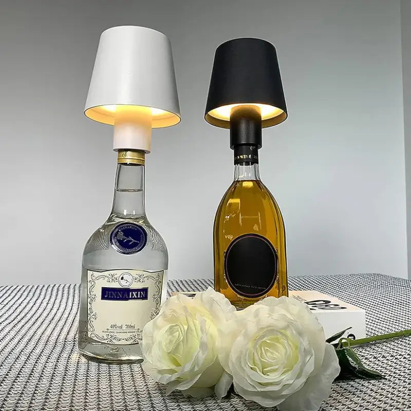 LED Dimmable Bottle Lamp – Wireless USB Table Lamp