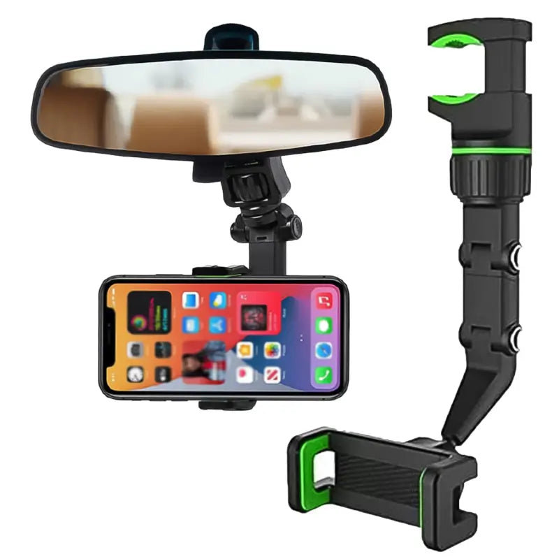 Multifunctional 360 Rotatable Car Rear View Mirror Phone Holder